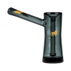 Marley Natural Smoked Glass Bubbler with Gold Stri...