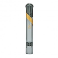 Marley Natural Smoked Glass Steamroller with Gold Stripe Decal